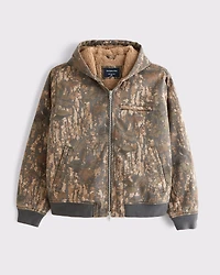 Hooded Workwear Bomber Jacket