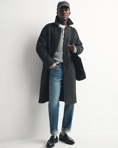 Wool-Blend Mac Coat