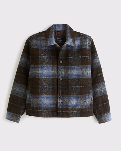Wool-Blend Trucker Jacket
