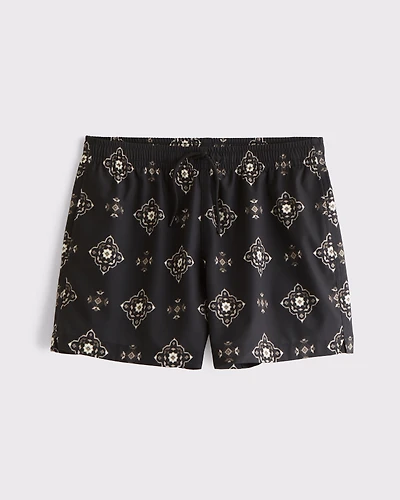 Pull-On Embroidered Swim Trunk