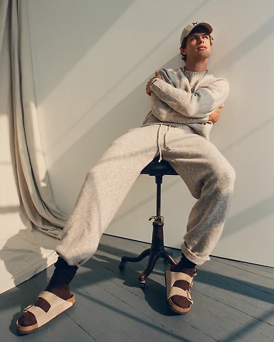 Baggy Open-Hem Sweater Pant