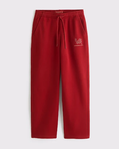 Lunar New Year Baggy Open-Hem Sweatpant