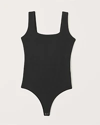 Cotton-Blend Seamless Fabric Tank Bodysuit