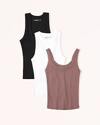 3-Pack Essential Rib Tuckable Tanks