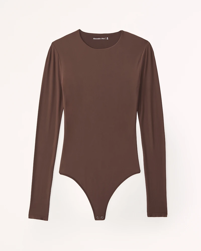 Soft Matte Seamless Long-Sleeve Crew Bodysuit
