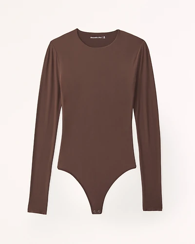 Soft Matte Seamless Long-Sleeve Crew Bodysuit