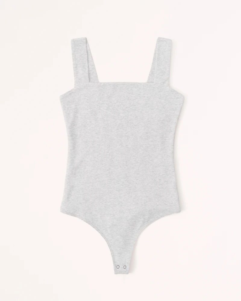 Cotton Seamless Fabric Squareneck Bodysuit