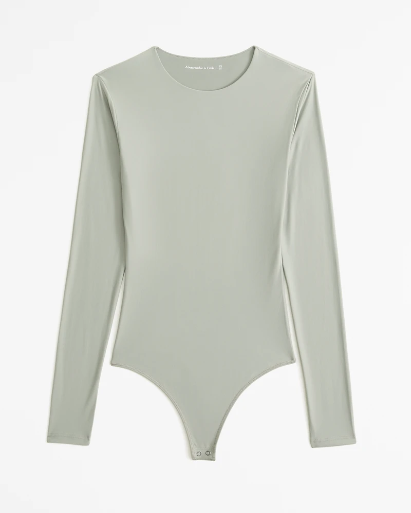 Soft Matte Seamless Long-Sleeve Crew Bodysuit