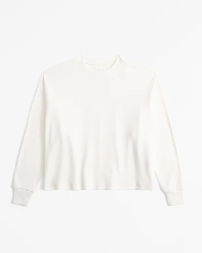 Long-Sleeve Oversized Lounge Waffle Tee
