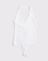 Cotton-Blend Seamless Fabric Halter Bodysuit