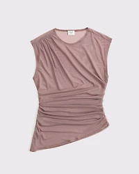 Draped Mesh Top