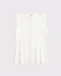 Slash Button-Through Top