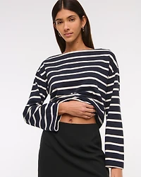 Long-Sleeve Heavyweight Jersey Slash Tee