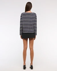 Long-Sleeve Heavyweight Jersey Slash Tee