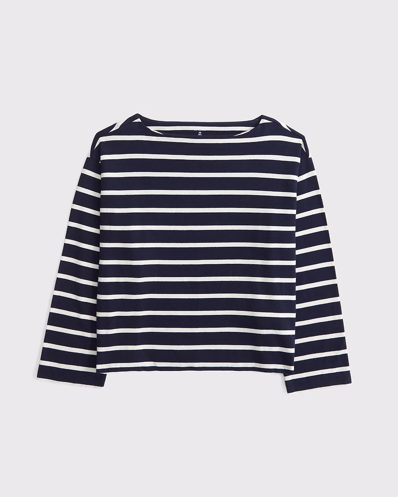 Long-Sleeve Heavyweight Jersey Slash Tee