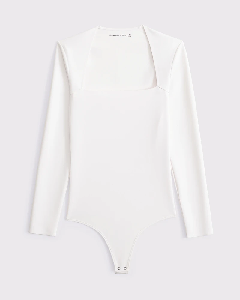 The A&F Ava Long-Sleeve Sculpt Matte Bodysuit