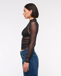 The A&F Paloma Long-Sleeve Mesh Top