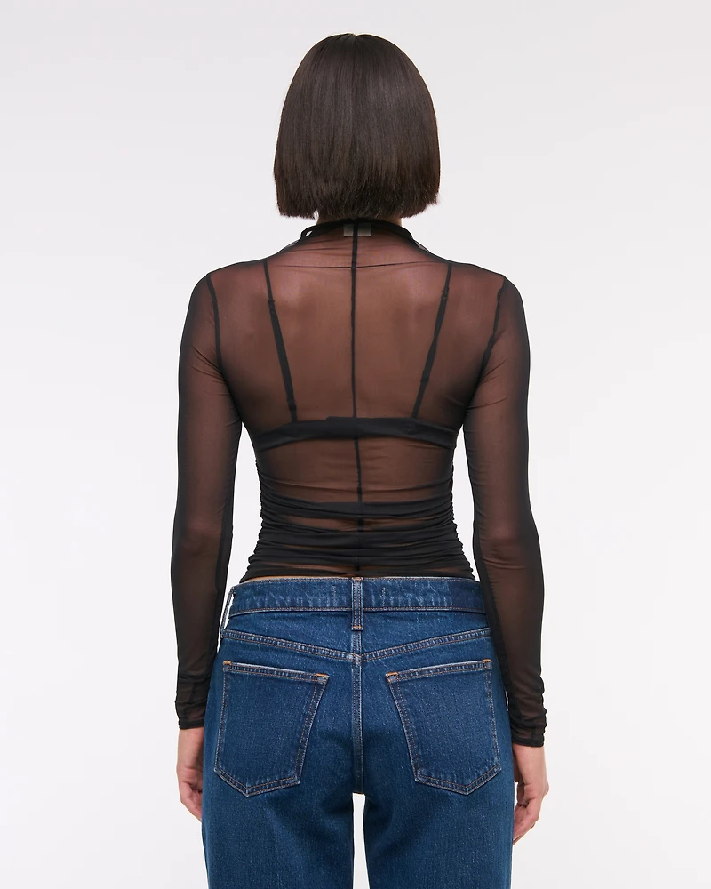The A&F Paloma Long-Sleeve Mesh Top