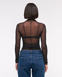 The A&F Paloma Long-Sleeve Mesh Top