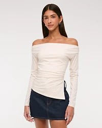 Off-The-Shoulder Draped Top