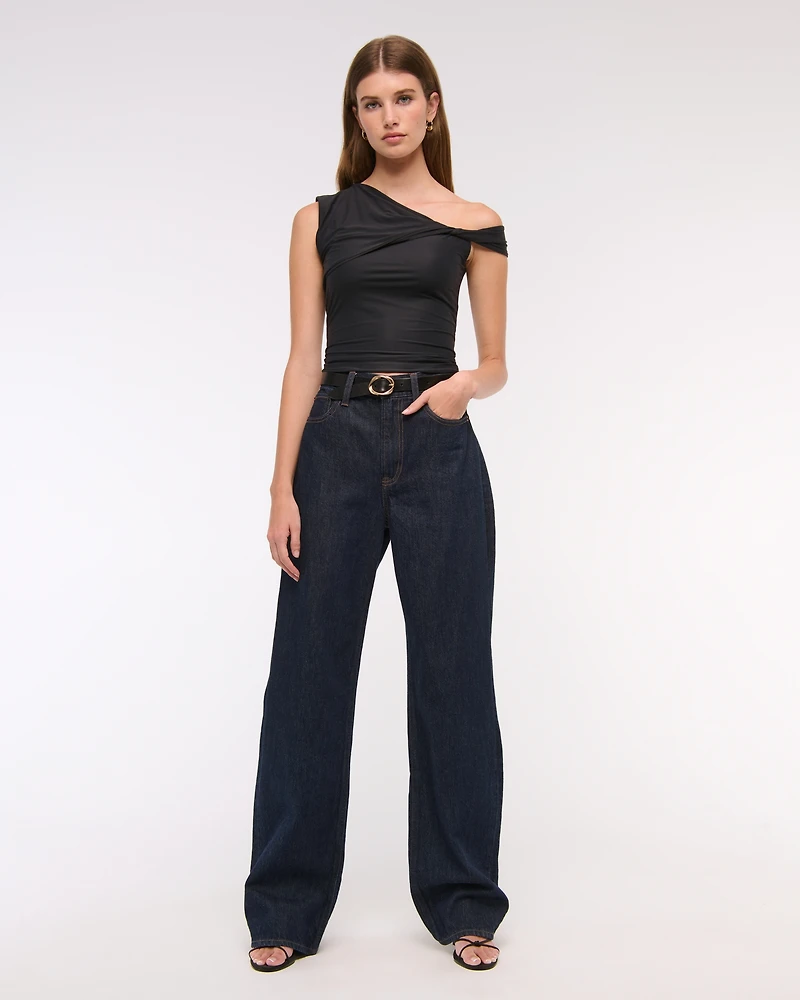 Soft Matte Seamless Asymmetrical Twist Top
