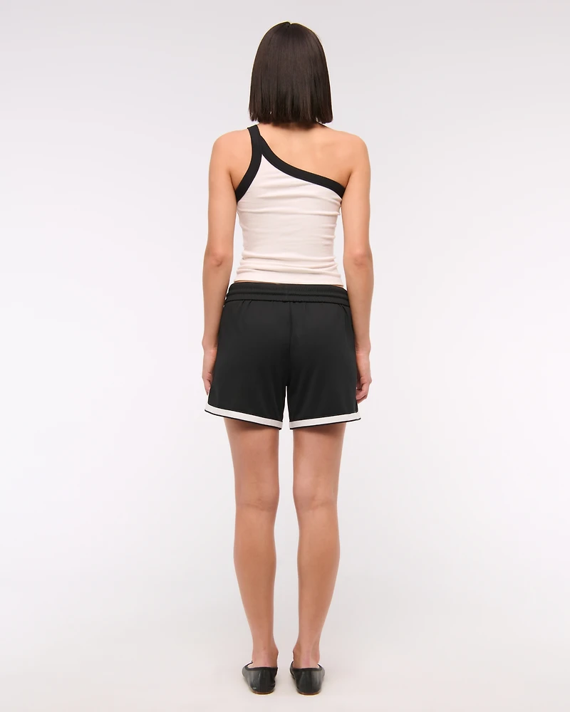 One-Shoulder Rib Tank