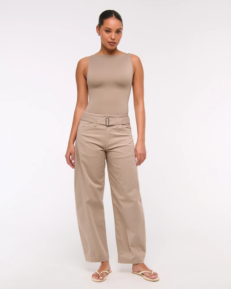 Sculpt Matte Seamless Slash Scoop-Back Bodysuit