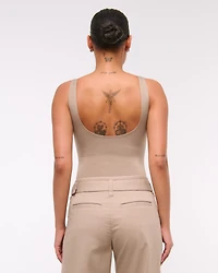 Sculpt Matte Seamless Slash Scoop-Back Bodysuit