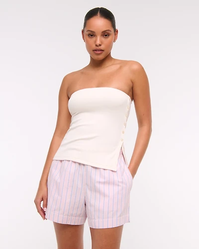 Side-Button Tube Top