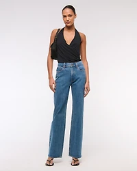 Draped Plunge Bodysuit