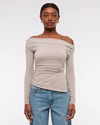 Off-The-Shoulder Draped Top