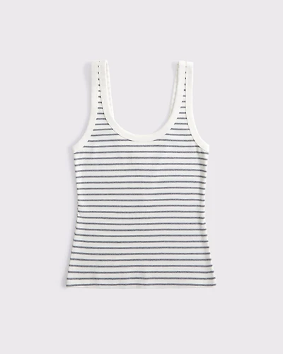 Vintage-Style Rib Tuckable Scoopneck Tank