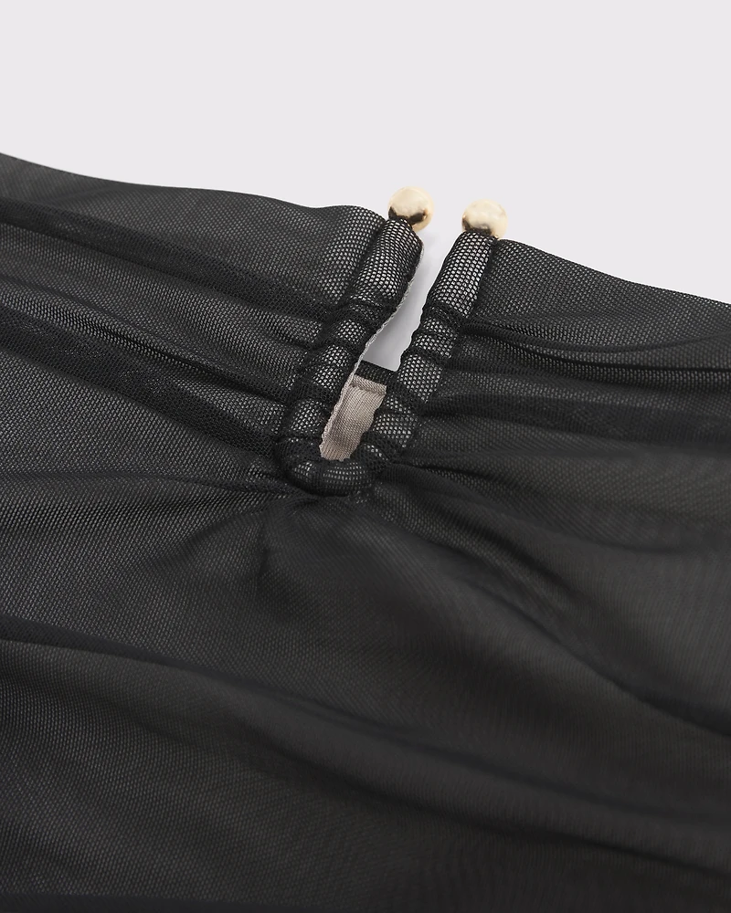 Bra-Free Mesh Hardware Tube Top
