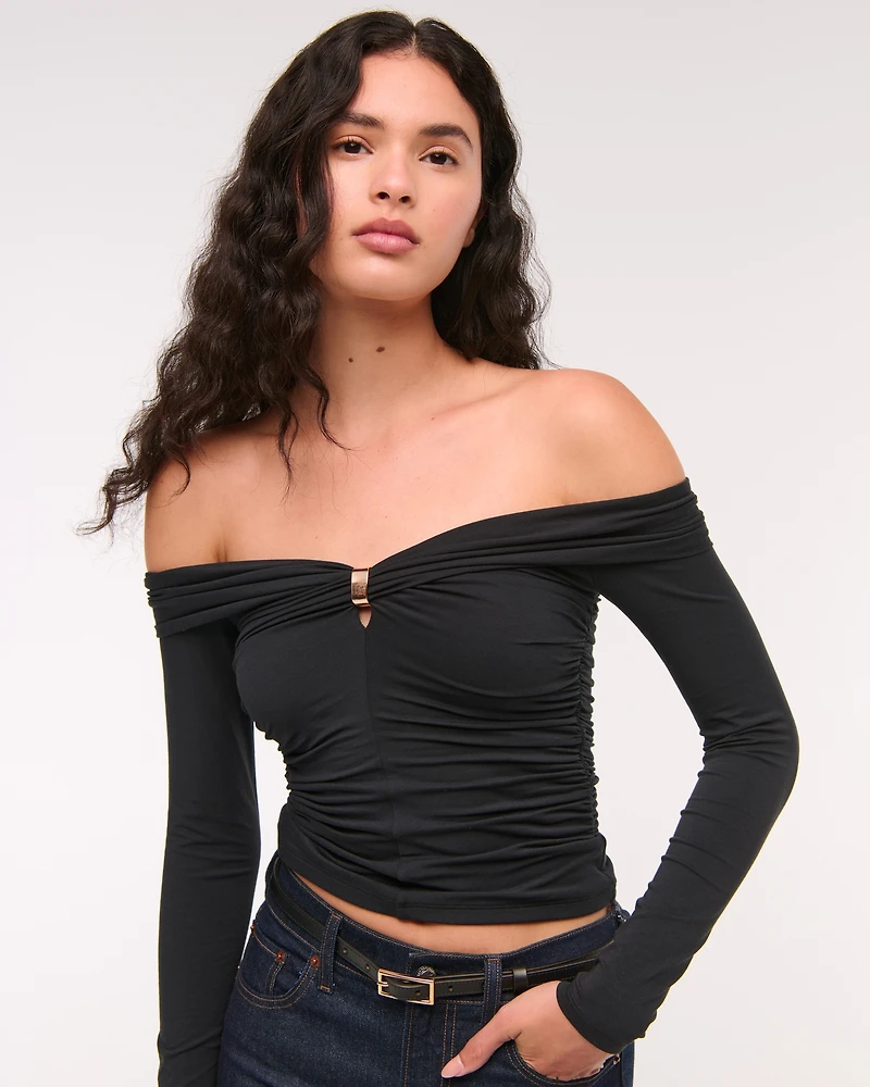 Off-The-Shoulder Hardware Top