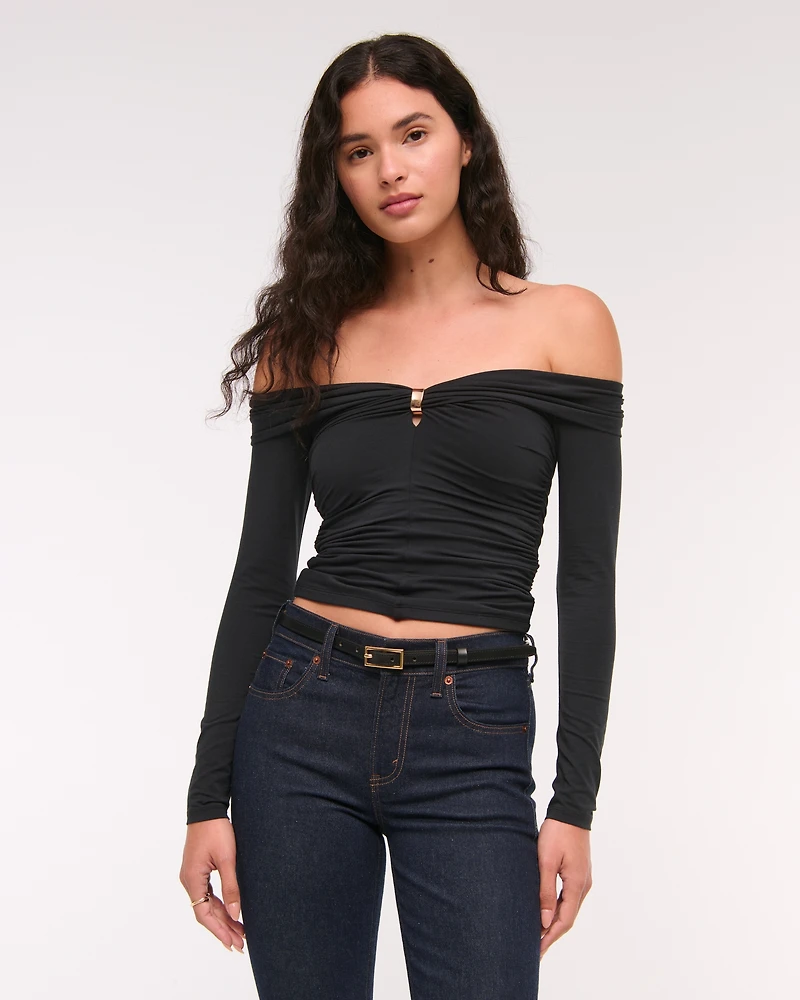 Off-The-Shoulder Hardware Top