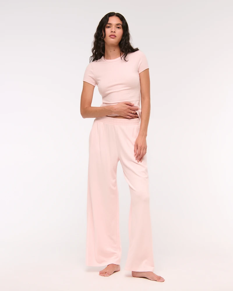 Short-Sleeve Cozy Lounge Knit Tee