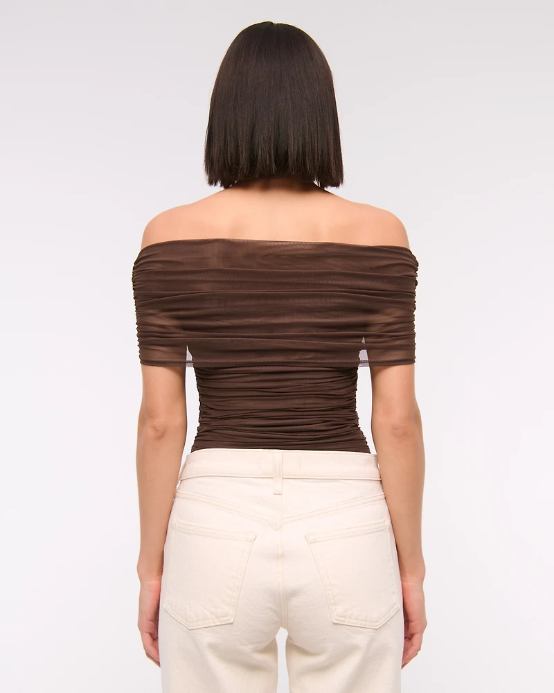 Mesh Foldover Bodysuit