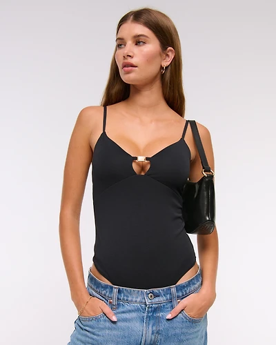 Bra-Free Hardware Cutout Bodysuit