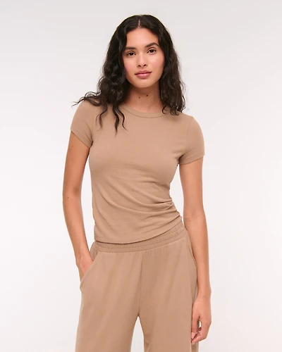 Short-Sleeve Cozy Lounge Knit Tee