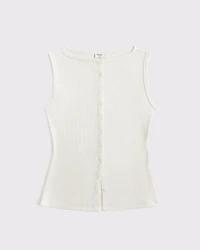 Slash Button-Through Top