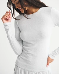 Long-Sleeve Cozy Lounge Knit Tee