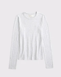 Long-Sleeve Cozy Lounge Knit Tee