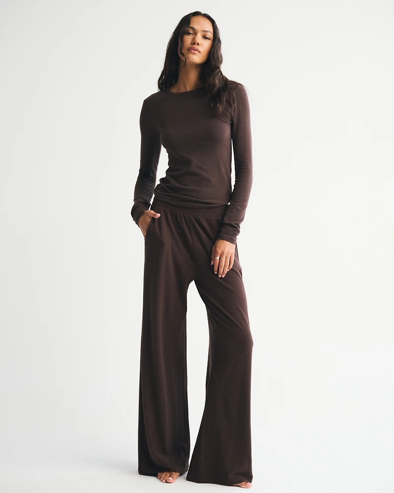 Long-Sleeve Cozy Lounge Knit Tee