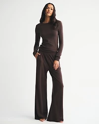 Long-Sleeve Cozy Lounge Knit Tee