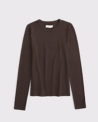 Long-Sleeve Cozy Lounge Knit Tee