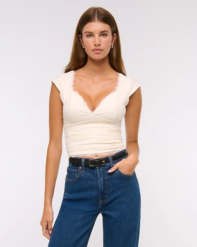 The A&F Zoe Bra-Free Lace Top