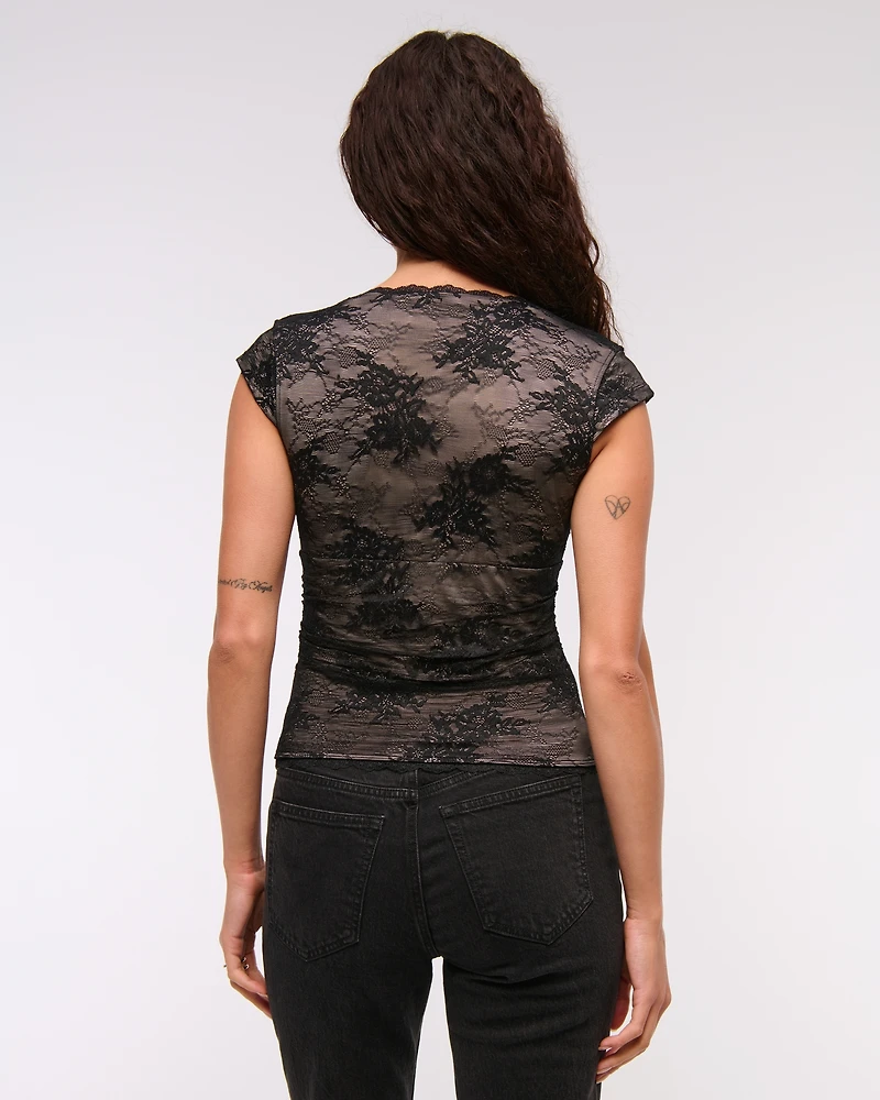 The A&F Zoe Bra-Free Lace Top