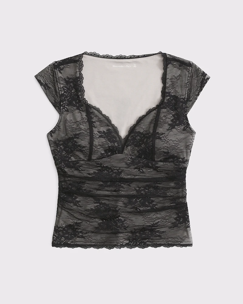 The A&F Zoe Bra-Free Lace Top