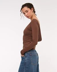 Bra-Free Cowl-Back Hardware Top