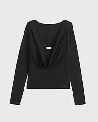 Bra-Free Cowl-Back Hardware Top